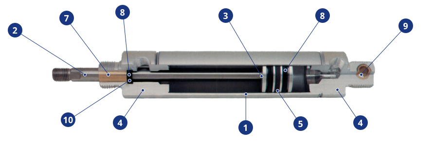 IGKE Aluminum Alloy Pneumatic Cylinder for Industrial Use Durable Air Cylinder